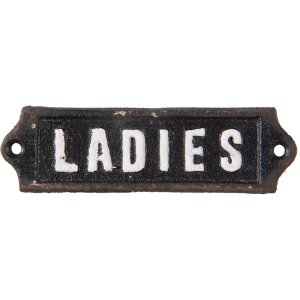 Cartello di testo Ladies 15x3 cm - nero