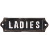 Cartello di testo Ladies 15x3 cm - nero