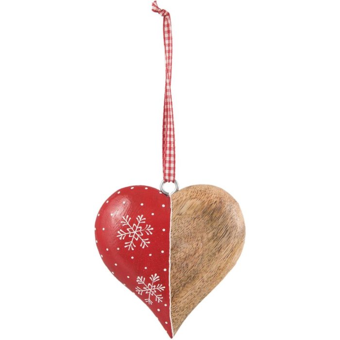6H1564S - Ciondolo CUORE 11x11 cm rosso
