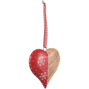 6H1564S - Ciondolo CUORE 11x11 cm rosso