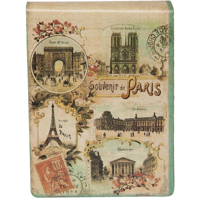 Clayre & Eef 6PA0471 Blocco note con motivi di viaggio 6x8x2 cm 160 Pagine