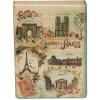 Clayre & Eef 6PA0471 Blocco note con motivi di viaggio 6x8x2 cm 160 Pagine