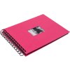 HNFD Album a spirale BULDANA fucsia a righe 23x17 cm 40 pagine nere