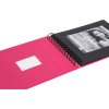 HNFD Album a spirale BULDANA fucsia a righe 23x17 cm 40 pagine nere