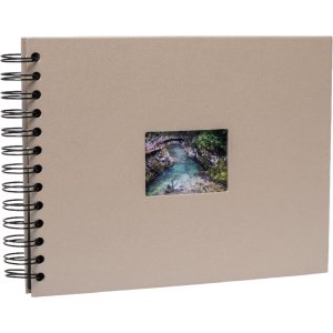 HNFD Album a spirale BULDANA tortora metallizzato 23x17 cm 40 pagine nere
