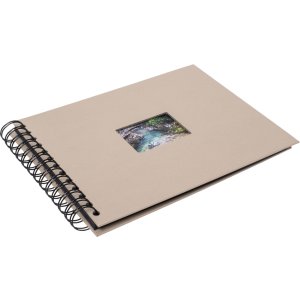 HNFD Album a spirale BULDANA tortora metallizzato 23x17 cm 40 pagine nere