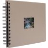 HNFD Album a spirale BULDANA tortora metallizzato 23x17 cm 40 pagine nere