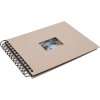 HNFD Album a spirale BULDANA tortora metallizzato 23x17 cm 40 pagine nere