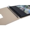 HNFD Album a spirale BULDANA tortora metallizzato 23x17 cm 40 pagine nere