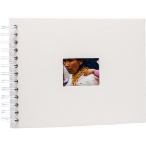HNFD Album a spirale BULDANA avorio a coste 23x17 cm 40...