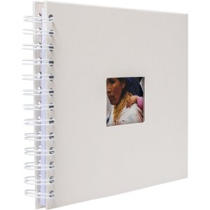 HNFD Album a spirale BULDANA avorio a coste 23x17 cm 40 pagine bianche