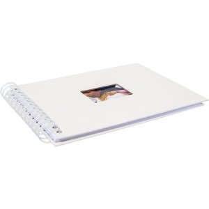 HNFD Album a spirale BULDANA avorio a coste 23x17 cm 40 pagine bianche