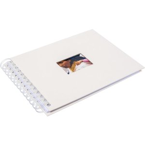 HNFD Album a spirale BULDANA avorio a coste 23x17 cm 40 pagine bianche