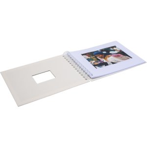 HNFD Album a spirale BULDANA avorio a coste 23x17 cm 40 pagine bianche