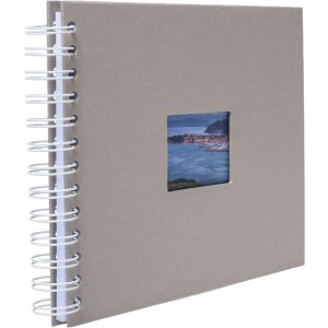 HNFD Album a spirale BULDANA tortora a coste 23x17 cm 40 pagine bianche