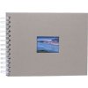 HNFD Album a spirale BULDANA tortora a coste 23x17 cm 40 pagine bianche