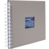 HNFD Album a spirale BULDANA tortora a coste 23x17 cm 40 pagine bianche
