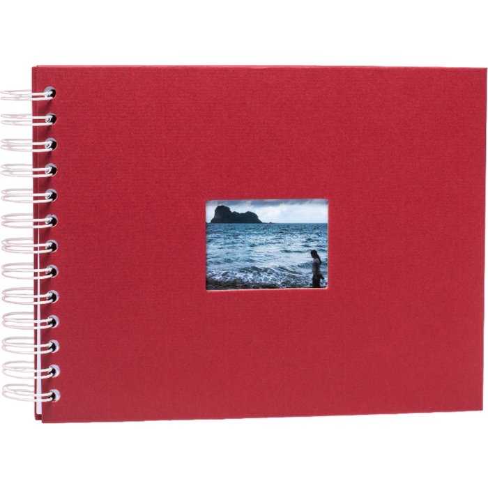 HNFD Album a spirale BULDANA rosso a righe 23x17 cm 40 pagine bianche