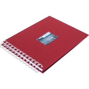 HNFD Album a spirale BULDANA rosso a righe 23x17 cm 40 pagine bianche