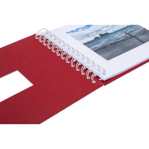 HNFD Album a spirale BULDANA rosso a righe 23x17 cm 40 pagine bianche