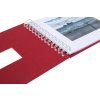 HNFD Album a spirale BULDANA rosso a righe 23x17 cm 40 pagine bianche
