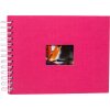 HNFD Album a spirale BULDANA fucsia a righe 23x17 cm 40 pagine bianche