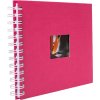 HNFD Album a spirale BULDANA fucsia a righe 23x17 cm 40 pagine bianche