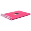 HNFD Album a spirale BULDANA fucsia a righe 23x17 cm 40 pagine bianche