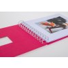 HNFD Album a spirale BULDANA fucsia a righe 23x17 cm 40 pagine bianche