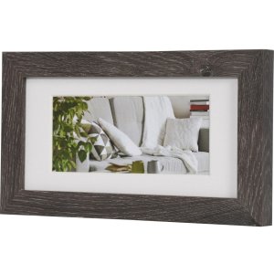Henzo Cornice moderna 10x20 cm grigio scuro con passepartout 7x15 cm