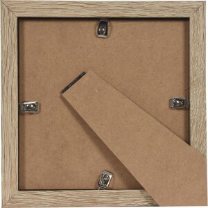 Henzo Cornice moderna 15x15 cm marrone medio con passepartout 10x10 cm