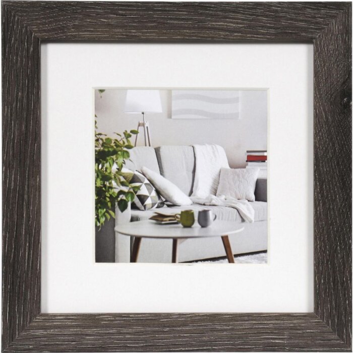 Cornice moderna 15x15 cm grigio scuro