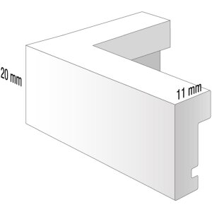 Cornice in legno Viola 18x24 cm Grigio scuro