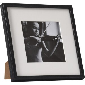 Henzo Viola cornice di legno 20x20 cm nero con Passepartout 13x13 cm