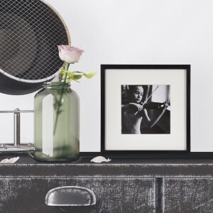 Henzo Viola cornice di legno 20x20 cm nero con Passepartout 13x13 cm