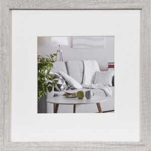 Henzo Cornice moderna 30x30 cm bianca con passe-partout...