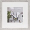 Henzo Cornice moderna 30x30 cm bianca con passe-partout 18x18 cm