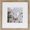 Henzo Cornice moderna 30x30 cm marrone medio con passepartout 18x18 cm