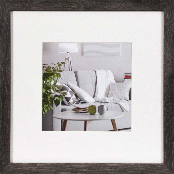 Cornice moderna 30x30 cm grigio scuro