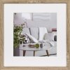 Henzo Cornice moderna 40x40 cm marrone medio con passepartout 28x28 cm
