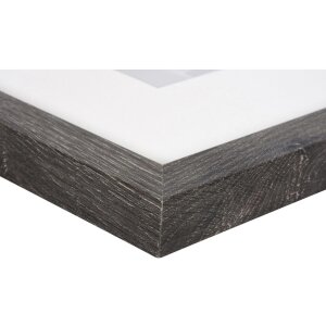 Henzo Cornice moderna 40x40 cm grigio scuro con passepartout 28x28 cm