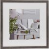 Henzo Cornice moderna 40x40 cm grigio scuro con passepartout 28x28 cm