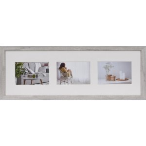 Henzo Galleria fotografica moderna 20x60 cm bianco 3 foto...