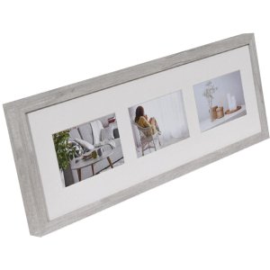 Henzo Galleria fotografica moderna 20x60 cm bianco 3 foto 10x15 cm
