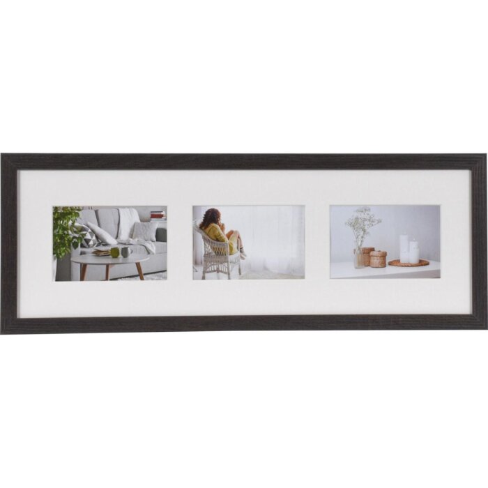 Galleria fotografica Moderna 20x60 cm marrone scuro 3 foto 10x15 cm