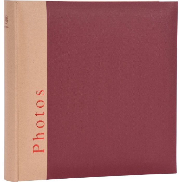 Henzo Jumbo Photo Album Chapter rosso vino 30x30 cm 100 pagine bianche