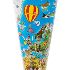 Cono scolastico 35 cm mappa del mondo - 93 070 Goldbuch