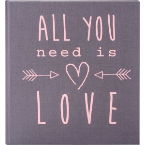 Libro doro Diario di nozze All You Need Is Love Grigio...