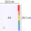 Indice a stampa numerica, cartoncino bianco 160g, 10 schede - A4