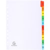 Indice numerato stampato, cartoncino bianco 160g, 10 schede - A4 bianco
